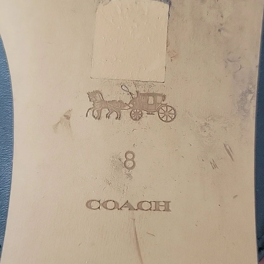 Coach Shea Leather Mules 8 Black